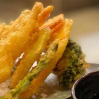Combination Tempura · Shrimp (2pc) & Assorted Veggies Tempura Deep Fried.