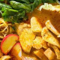 Chicken Curry Pot · Napa cabbage, spinach, taro, potatoes, carrots, corn, fried tofu, chicken breast and udon no...