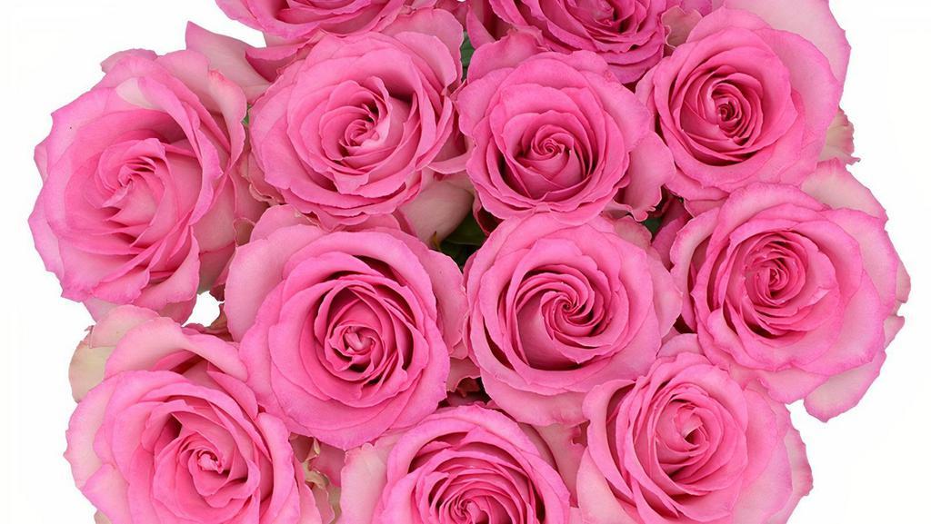 Pink Rose Bunch · 12 Stem Pink Roses