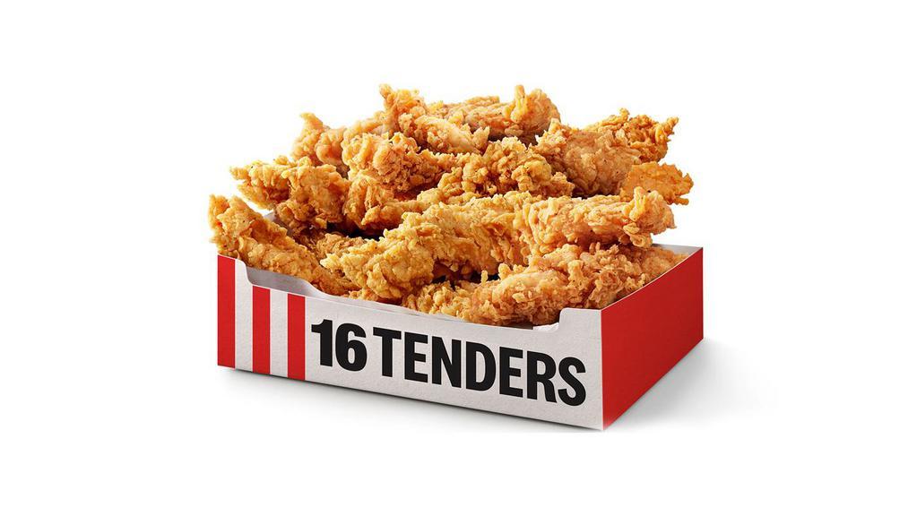 16 Tenders Bucket · 16 Extra Crispy Tenders, and 6 dipping sauces. (2610-4990 cal.)