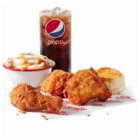 3 Pc. Chicken Combo · 3 pieces of chicken available in Original Recipe, Extra Crispy, or Kentucky Grilled, 1 side ...