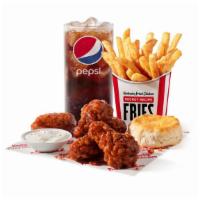 Kentucky Fried Wings Combo · 5 Wings, available in Honey BBQ, Buffalo, Nashville Hot or unsauced. Includes 1 side of your...