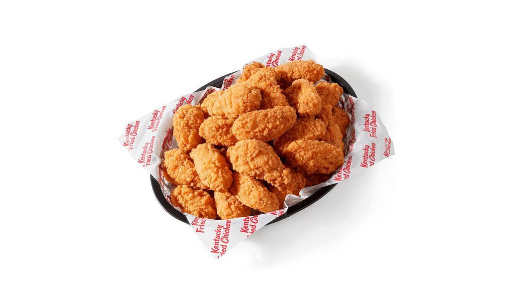 24 Kentucky Fried Wings · 24 Wings available in Honey BBQ, Buffalo, Nashville Hot or unsauced. Includes 4 Ranch dipping sauces. (2000-3250 cal.)