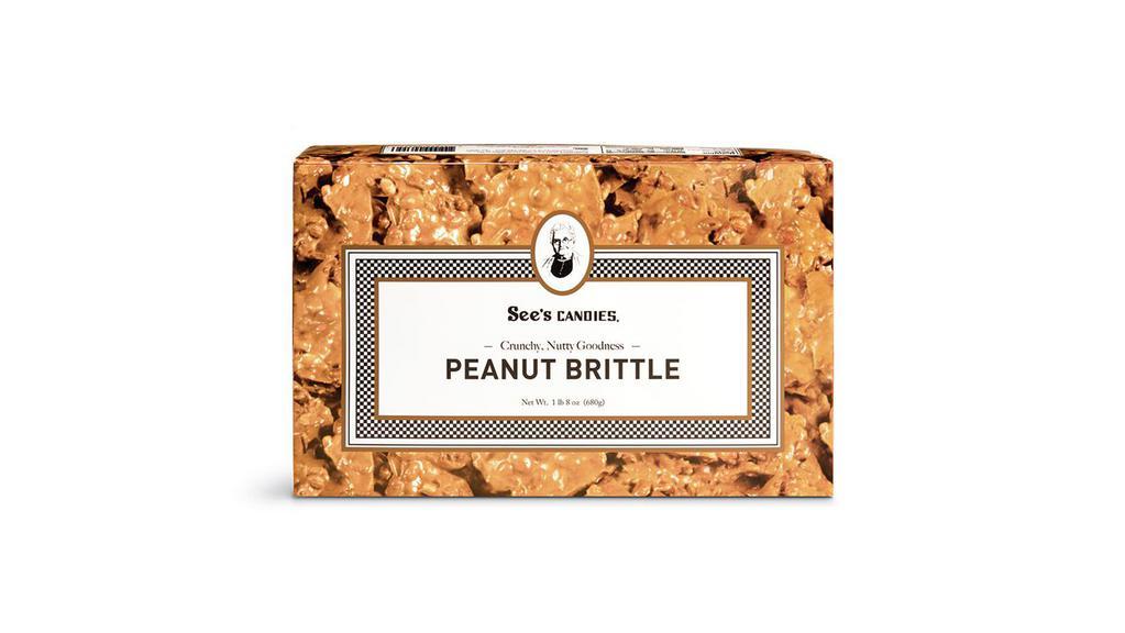 1.5# Peanut Brittle · Buttery, crunchy, nutty goodness in every bite. Made with Mary See's original recipe, featuring the highest quality ingredients.