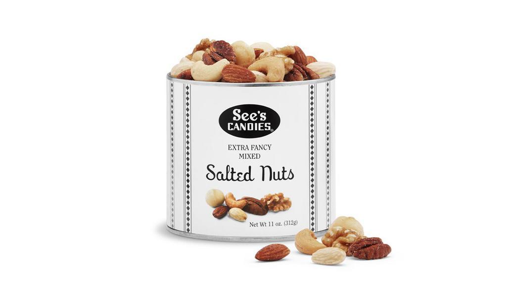 Salted Nuts · Hand-sorted and roasted to perfection. Only the highest-grade almonds, cashews, walnuts, pecans, and macadamias make it into this tasty premium nut assortment.