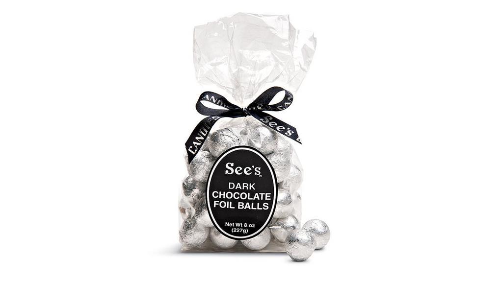 Dark Chocolate Foil Balls · These bite-sized dark chocolates are wrapped in silver foil, perfect for treating yourself! Approximately 30 per bag