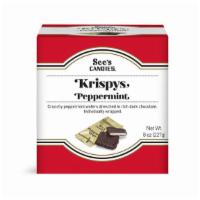 Peppermint Krispys · Crispy wafer-thin squares unlike anything else. Featuring refreshing mint in See's dark choc...