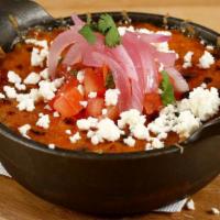 Queso Fundido · Served with Homemade Chips: 
Gluten-free. With jack cheese, homemade queso fresco, black bea...