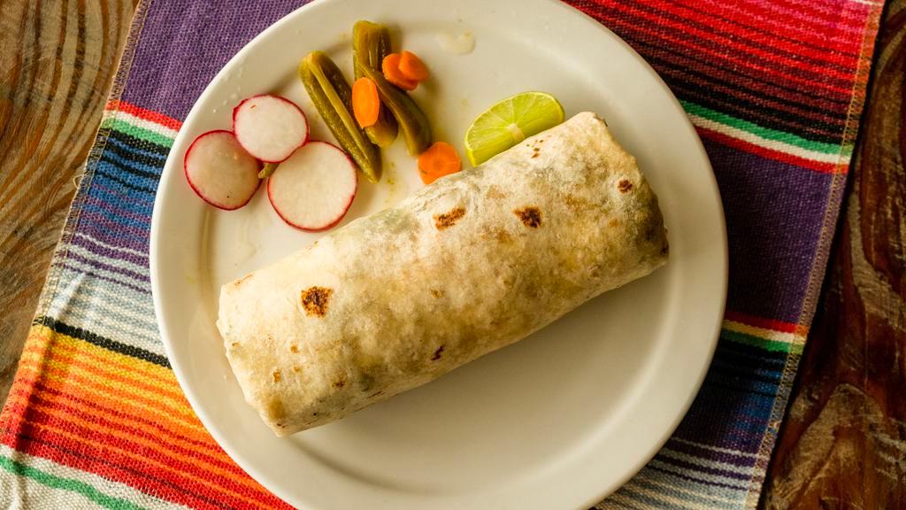 Regular Burritos · Burritos comes with choice of meat, rice, refried beans, cilantro, onion, salsa, sour cream and cheese