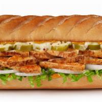 Spicy Cajun Chicken, Small (3-4 Inch) · Grilled, Cajun-seasoned chicken breast, jalapeños, melted pepper jack cheese, lettuce, onion...