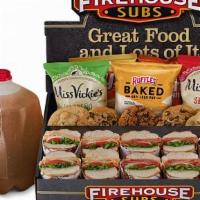 Half Standard Sub & Snack · Build a platter of subs, cookies or brownies, chips, and a gallon beverage.