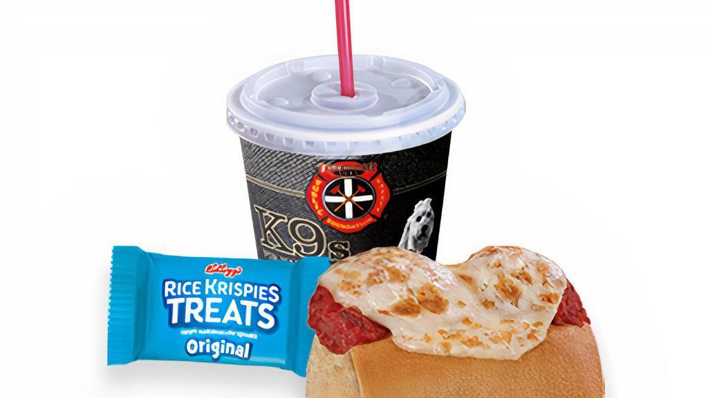 Kids Meatball · Includes 12 oz. fountain drink and kid's treat*.. *Upgrade to chips, cookie or brownie for an additional charge. Milk is available at select Firehouse Subs locations, check your local restaurant for details.