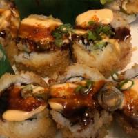 1. Dragon Roll · Eel, shrimp tempura, tobiko, crab, avocado.