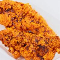 6 Large Chicken Tenders · Hand Battered using our special breading recipe, these all white meat tenders are crispy on ...