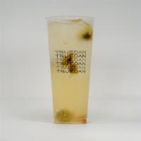C2. Honey Lemon Chrysanthemum Tea · Refreshing chrysanthemum tea flavor with sweet goji berries and a splash of fresh lemon.