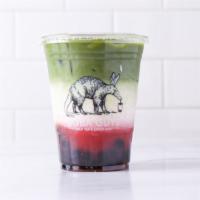 Strawberry Matcha Latte · Refreshingly sweet, carefully layered. Organic premium-grade matcha over your choice of milk...