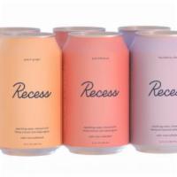 Recess - Peach Ginger · Sparkling water infused with hemp extract and adaptogens.