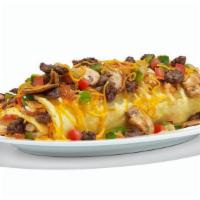 Big Steak Omelette · Your hunger won’t be at steak with this one. Our omelette+ stuffed with steak, hash browns, ...