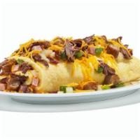 Colorado Omelette · Experience the Rocky Mountain lifestyle with our omelette+ stuffed with bacon, shredded beef...