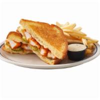 Buffalo Chicken Melt · This melt brings the heat. Crispy chicken breast strips tossed in Franks RedHot® Buffalo sau...