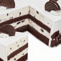 Cookies & Creamery™ - Ready For Pick Up Now · Layers of moist Devil's Food Cake and Sweet Cream Ice Cream with OREO® Cookies wrapped in fl...