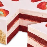 Strawberry Passion™  - Ready For Pick Up Now · Layers of moist Red Velvet Cake, Strawberry Puree and Strawberry Ice Cream with Graham Crack...
