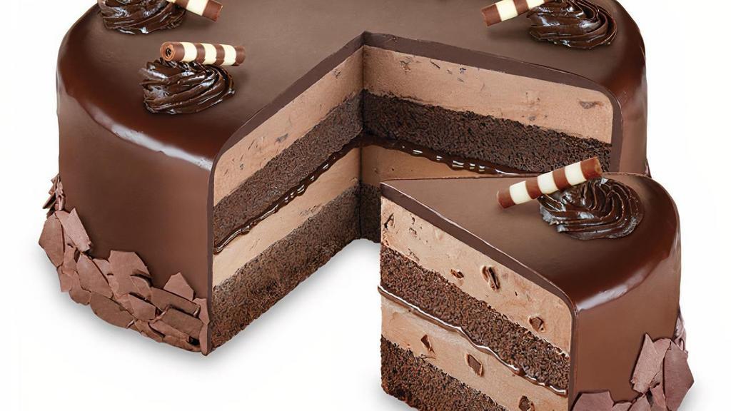Midnight Delight® - Ready For Pick Up Now · Layers of moist Devil's Food Cake, Fudge and Chocolate Ice Cream with Chocolate Shavings wrapped in rich Fudge Ganache