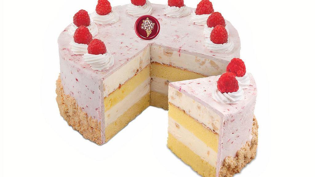A Cheesecake Named Desire™ - Ready For Pick Up Now · Layers of moist Yellow Cake and Cheesecake Ice Cream with Graham Cracker Pie Crust wrapped in fluffy Raspberry Frosting.