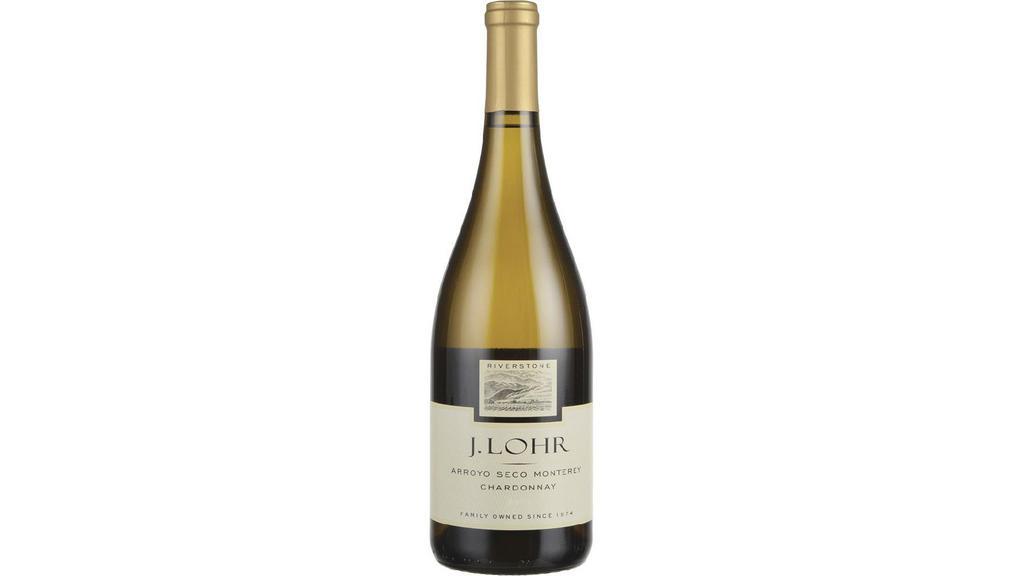 J Lohr Chardonnay Riverstone (750 ml) · The J. Lohr Riverstone Chardonnay exhibits youthful hues of light straw. The enticing aromas are reminiscent of ripe orange, fresh nectarine, and hazelnut, which are complemented by the palate flavors of apricot, ripe peach, and honey. The rich texture and balance on the palate from aging sur lie gives way to flavors of vanilla, citrus cream, and a hint of oak on the long finish.