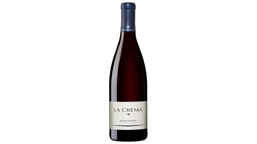 La Crema Pinot Noir Monterey (750 ml) · Extended time on the vine creates an unrestrained flavor profile of bright rich flavors.