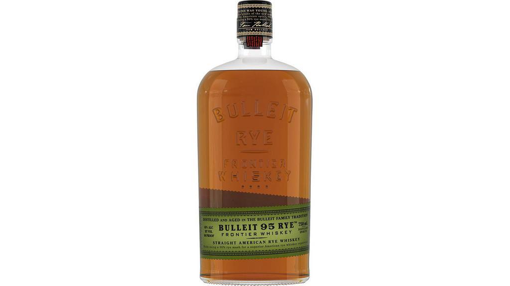 Bulleit Rye Whiskey (750 ml) (Whiskey) · Bulleit Rye is an award-winning, straight rye whiskey with a character of unparalleled spice and complexity. Released in 2011, it continues to enjoy recognition as one of the highest quality ryes available. Russet in color, with rich oaky aromas. The taste is exceptionally smooth, with hints of vanilla, honey, and spice. Finish is crisp and clean, with long, lingering flavors.