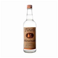 Tito's Handmade Vodka (750 ml) · Distilled & bottled by Fifth generation, Inc. Austin TX. 40% alc./vol. Award winning America...