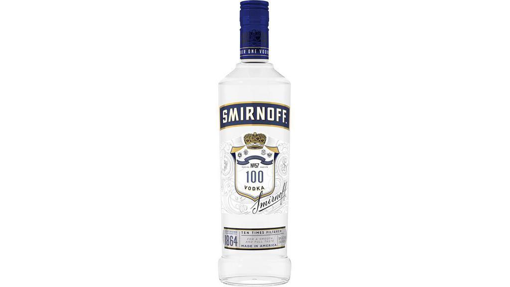 Smirnoff 100 (750 ml) · Another Smirnoff favorite, Smirnoff 100 Proof Vodka has the same delicious, smooth taste that your guests will love. Add to any of the classics, such as a Moscow Mule or martini, or spice up your go-to Bloody Mary. Smirnoff 100 Proof Vodka is Kosher Certified and gluten free.
