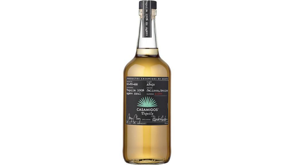 Casamigos Anejo (750 ml) · Our agaves are 100% Blue Weber, aged 7-9 years, from the rich clay soil of the Highlands of Jalisco, Mexico. Perfect balance of sweetness from the Blue Weber agaves layered with hints of spice and barrel oak.