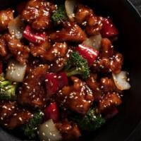 Sesame Chicken · Sesame sauce, broccoli, bell peppers, onion
