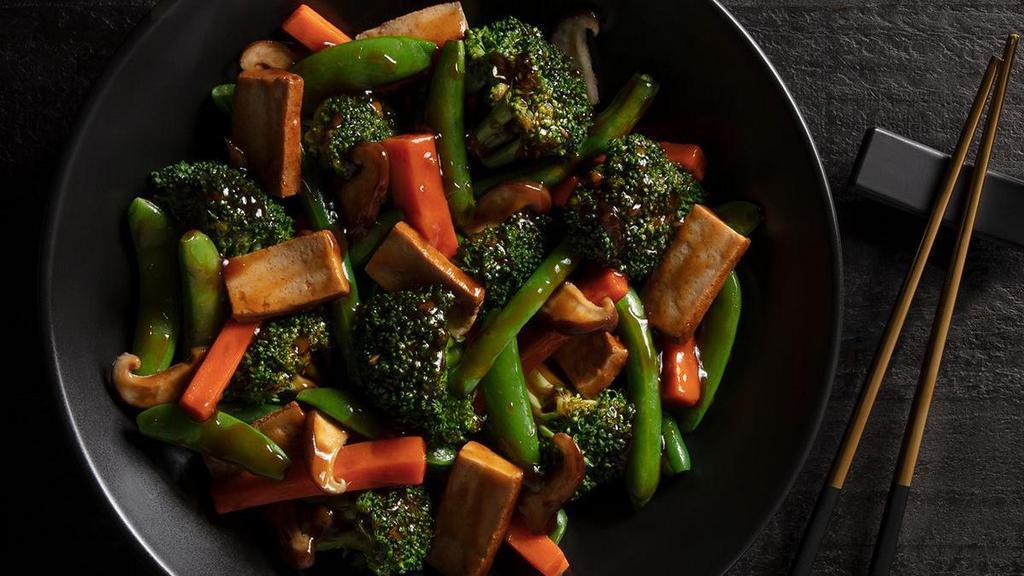 Buddha'S Feast | Stir-Fried  · Five-spice tofu, savory sauce, green beans, shiitakes, broccoli, carrots