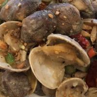 F3. Clams with Spicy Salt & Black Bean Sauce · Spicy.