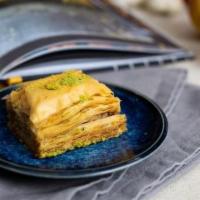 Baklava (2 pcs) · Layers of filo dough and nuts with butter and cinnamon (2 pieces).