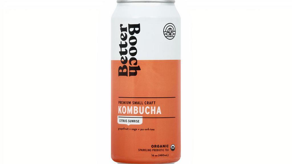 Better Booch Kombucha Citrus Sunrise · 5 gr of sugar per can. A Refreshing Blast Of Citrus With Spicy Hints Of Sage And Floral Pu-erh Tea Sparkling probiotic tea. USDA Organic. Certified Organic by Organic certifiers. Vegan. Gluten free. Non GMO Project verified
Gluten-Free, Vegan, Non-GMO.
50 Calories