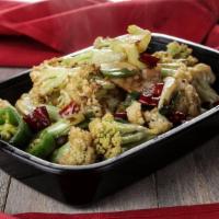 Griddle Cauliflower · Hot and spicy.
