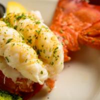 Western Australian Lobster Tail · 8 oz. cold water lobster tail served steamed on the shell.  Drawn butter & lemon on the side...