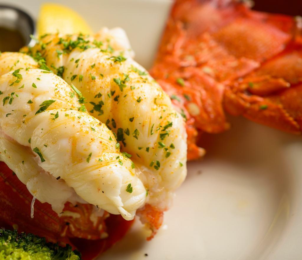 Western Australian Lobster Tail · 8 oz. cold water lobster tail served steamed on the shell.  Drawn butter & lemon on the side.   Served a la carte.  Sides dishes are ordered separately.