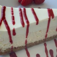 Classic Cheesecake · Locally made in Menlo park. Graham cracker crusted, two-layer cheesecake served with our hou...