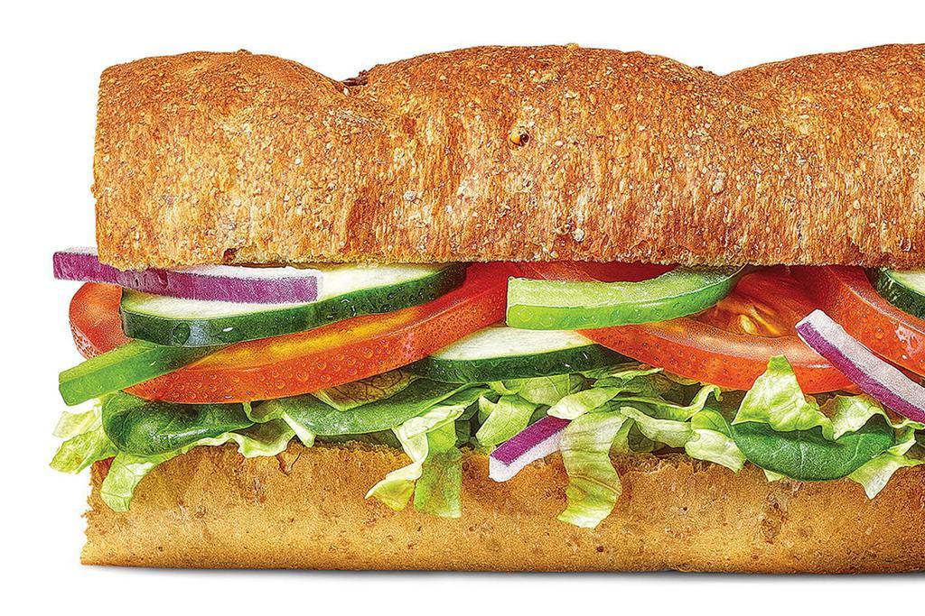 Veggie Delite® · The Veggie Delite® sandwich is crispy, crunchy, vegetarian perfection. With lettuce, baby spinach, tomatoes, cucumbers, green peppers and red onions, all on our Hearty Multigrain bread.