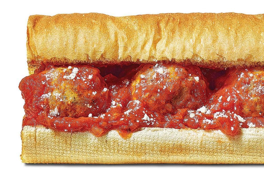 Meatball Marinara · The Meatball Marinara sandwich is drenched in irresistible marinara sauce, sprinkled with Parmesan cheese,  topped with whatever you want (no judgement) and perfectly toasted just for you.