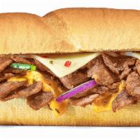 Baja Steak & Jack · Spicy, cheesy, smoky — this one’s got it all. Steak meets Pepper Jack Cheese, with green pep...