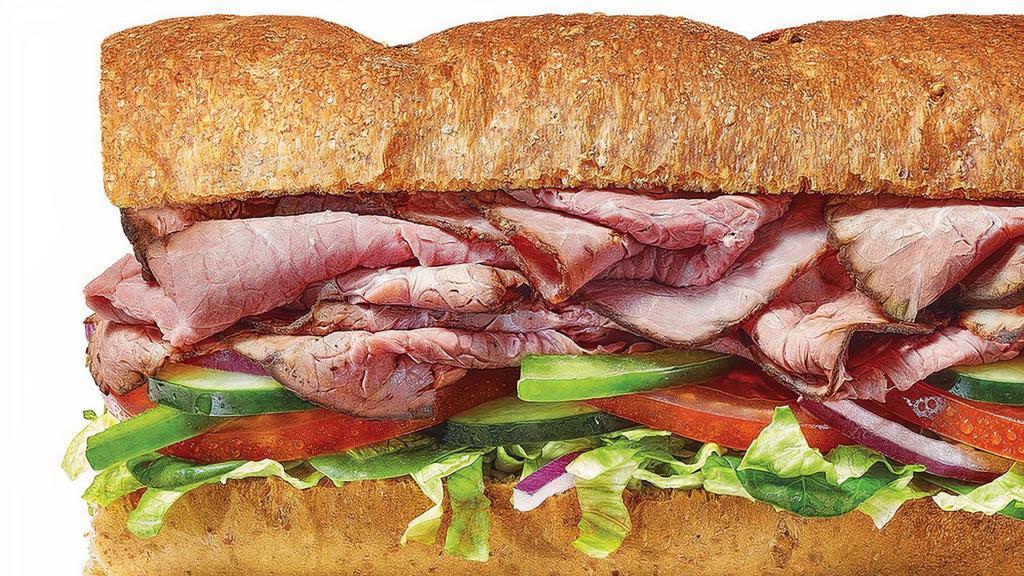 Roast Beef · Choice Angus Roast Beef, Hearty Multigrain Bread, and plenty of fresh veggies make this lunchtime classic one to remember.