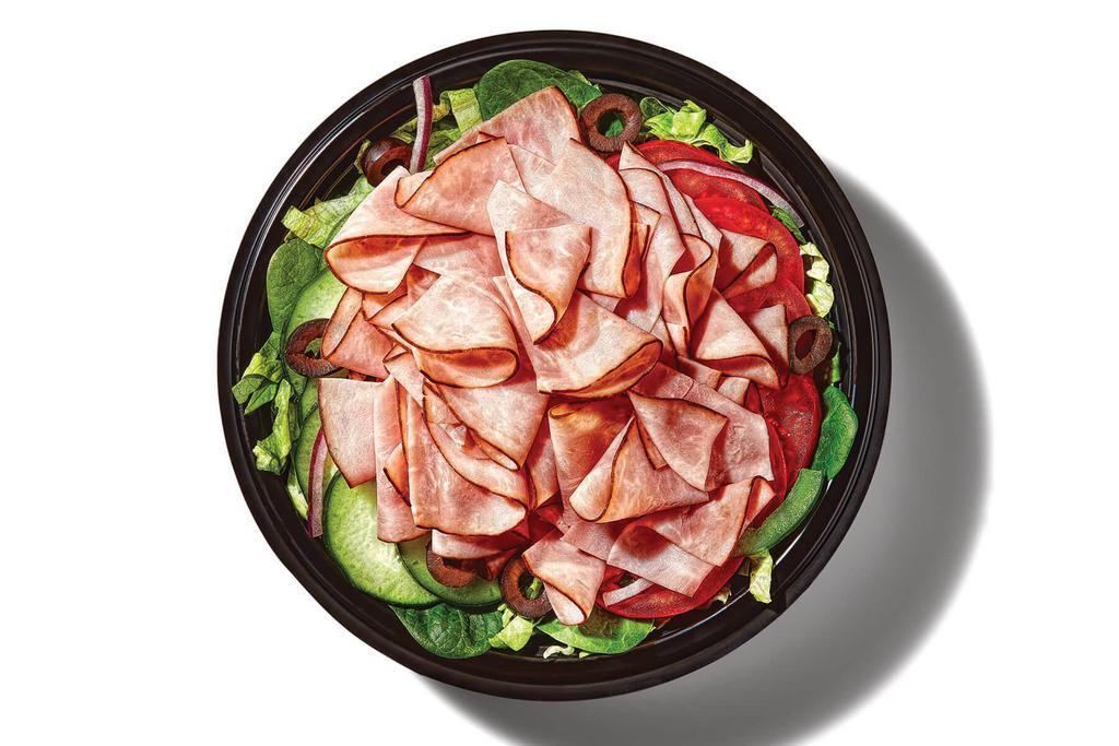 Black Forest Ham (170 Cals) · A Footlong’s worth of protein? Yup! When you make it a Protein Bowl you’ll get all of the Black Forest ham you’d get on your favorite Footlong, piled high atop fresh lettuce, tomato, cucumber and more veggies.