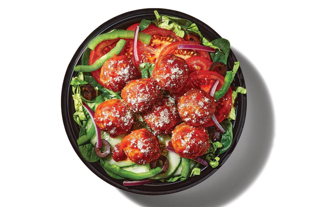 Meatball Marinara (530 Cals) · When it comes to the Meatball Marinara Protein Bowl, we won’t skimp on the protein. You’ll get spinach, peppers and other veggies plus all eight meatballs (count ‘em!) you’d find on a Footlong.