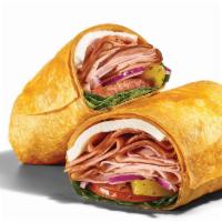 Mozza Meat  (650 Cals) · Roll it up and take it down. The Mozza Meat wrap has thin-sliced Black Forest Ham, NEW Itali...